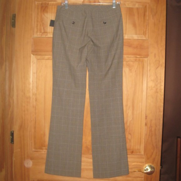 The Limited Drew Fit Tan Plaid Dress Pants - Picture 3 of 6